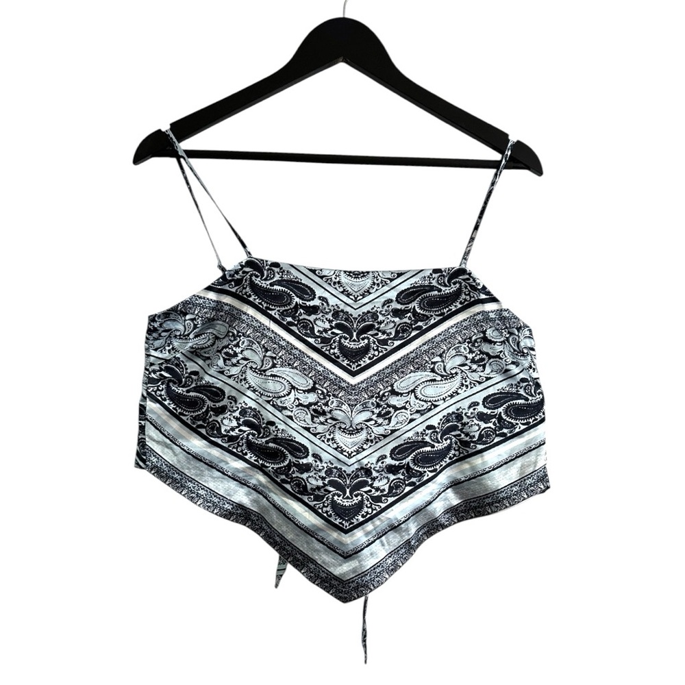 Vine and Valley Y2K Baroque Bandana Handkerchief Crop Top Medium Festival Boho